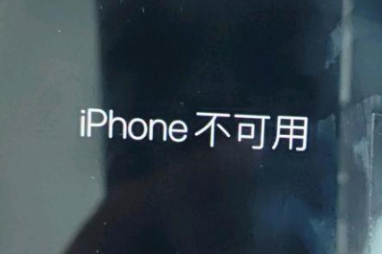 阳春苹果服务网点分享锁屏界面显示“iPhone 不可用”如何解决 