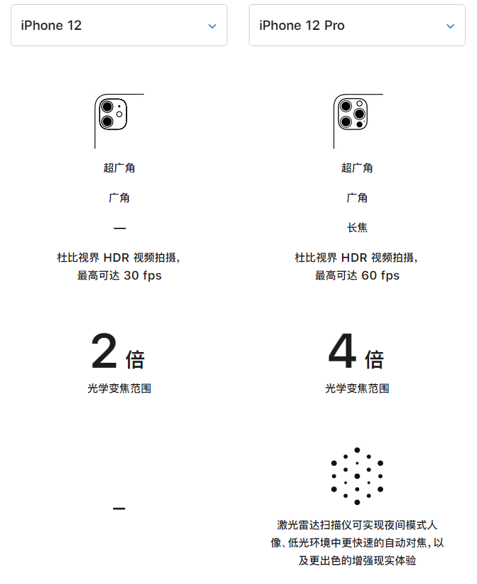 阳春苹果手机维修分享苹果 iPhone 12 与 iPhone 12 Pro 选哪款 